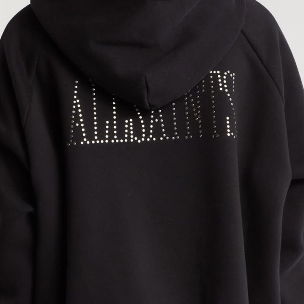 All Saints Black Sweatshirt hoodie oversized studded